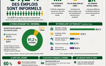 Emploi au Togo : l’économie progresse, mais où sont les vrais emplois ?