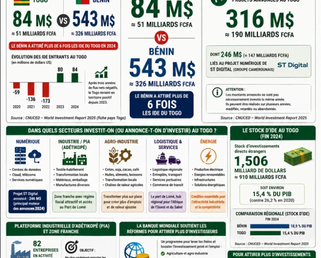 Investissements au Togo : qui met réellement son argent dans le pays et où vont les milliards ?